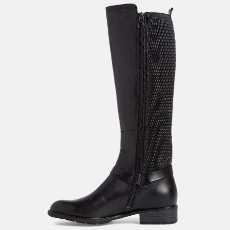 schijf vogel uitbarsting Tamaris boot in black leather with stretch shaft
