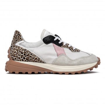 grundigt højttaler Lure D.A.T.E. Vetta Leopard White and animalier women's sneaker