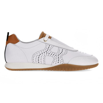 armoede chef oppakken Hogan Olympia-Z Slip-On sneakers in white and tan leather