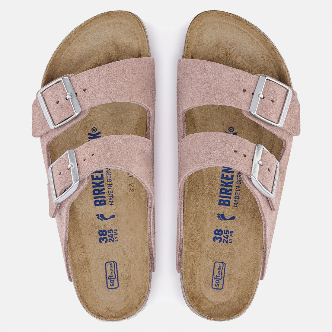 Birkenstock women's sandal in pink suede
