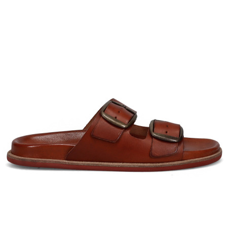 Corso Roma 9 slipper in tan leather with soft footbed