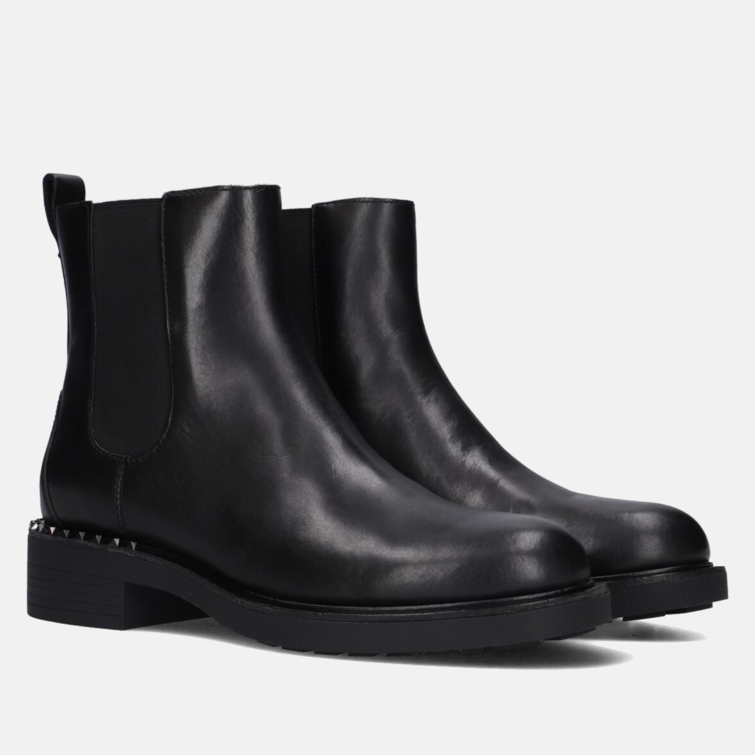Black soft leather Lorenzo Masiero ankle boots