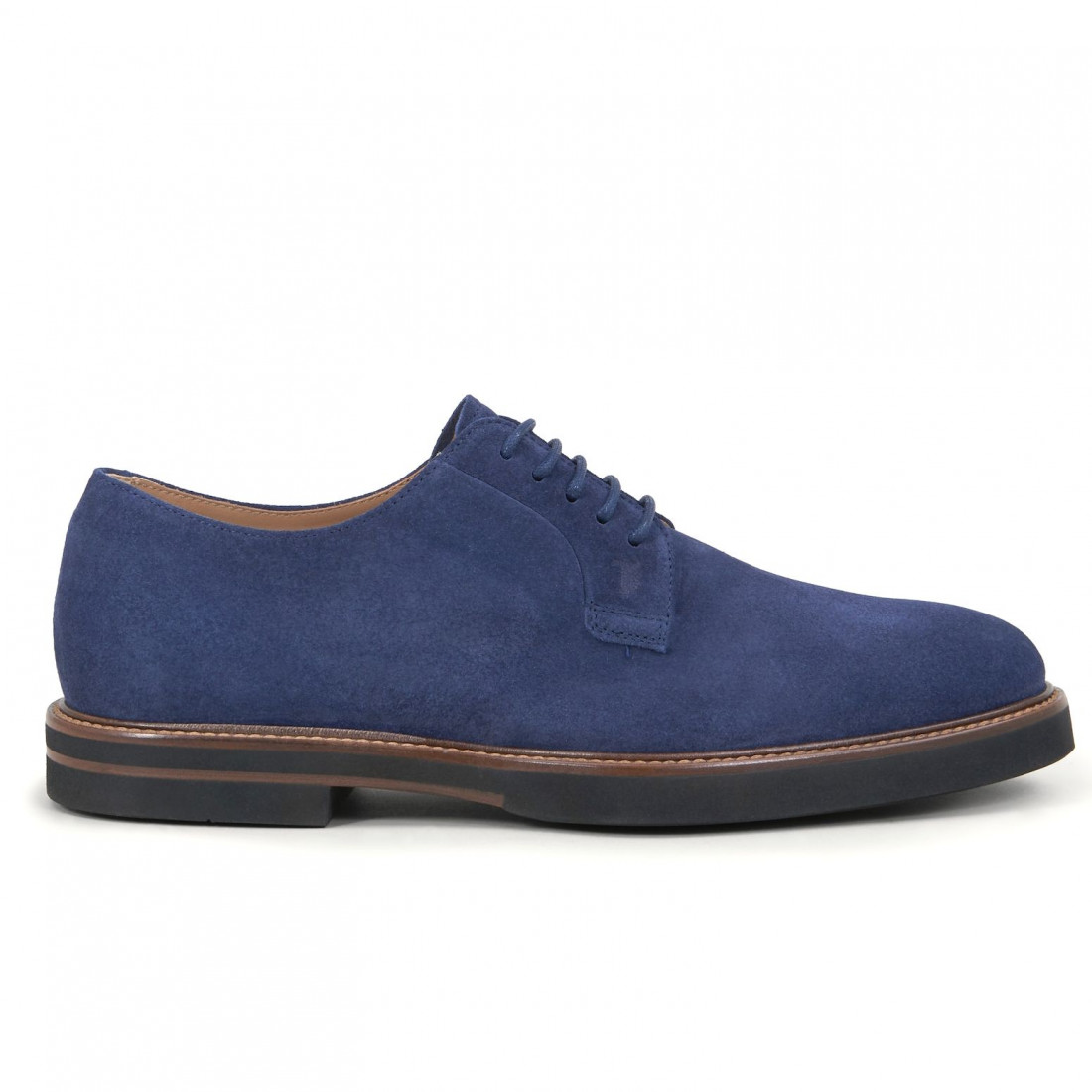 Men's Tod's Derby shoes in blue soft suede