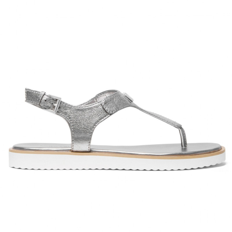 mk silver sandals