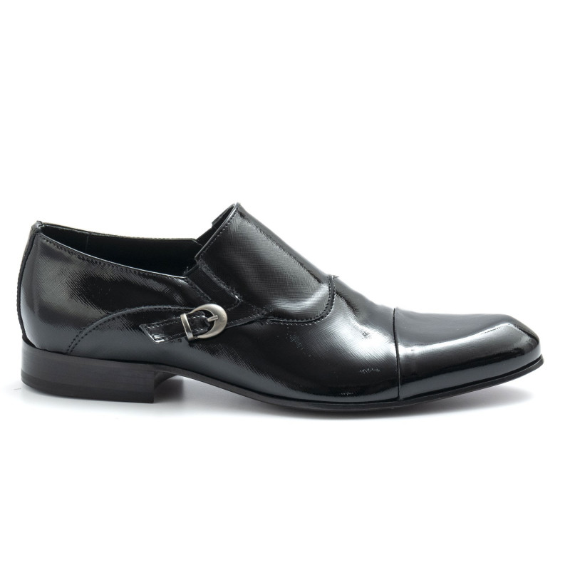 patent leather monk strap shoes