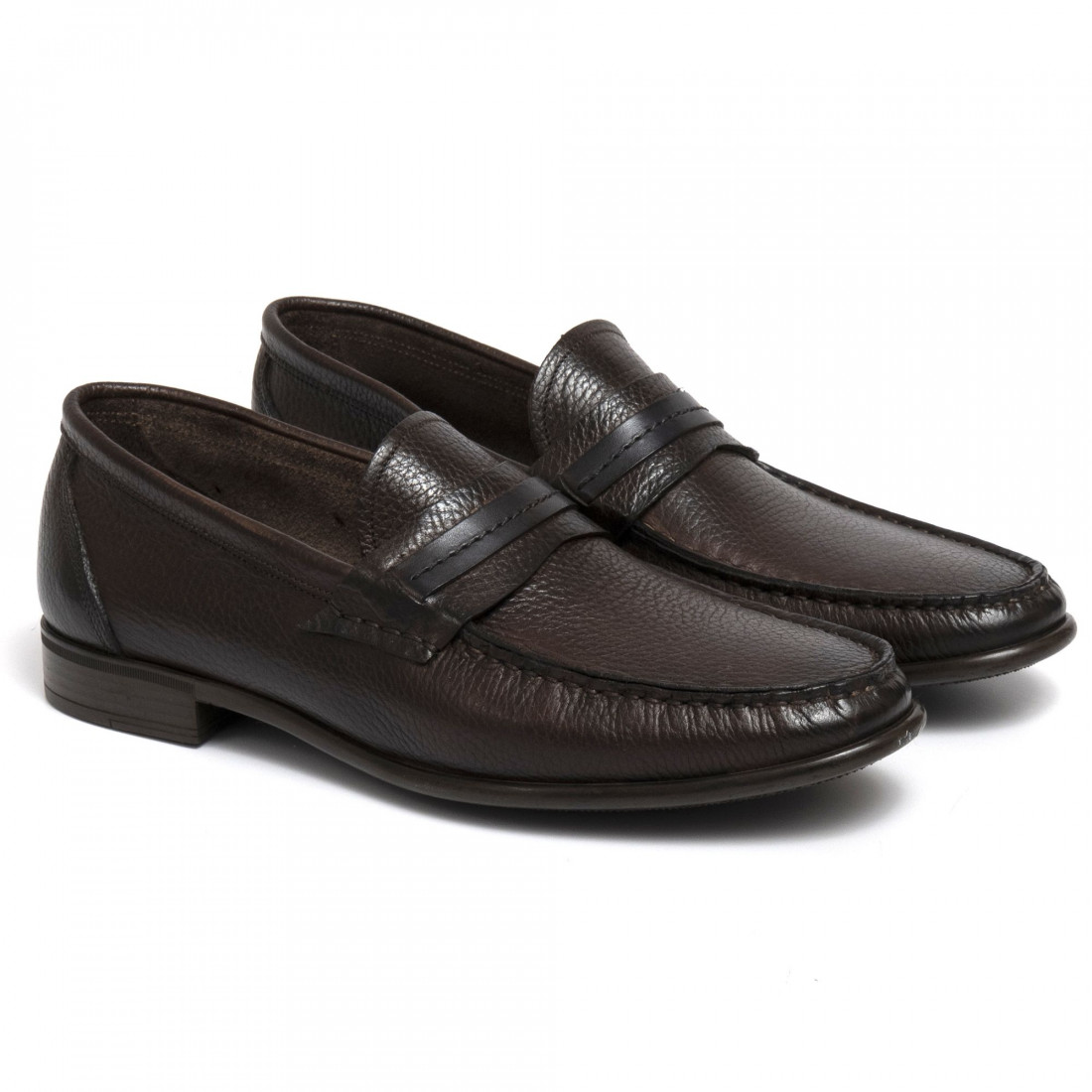 Brown John White men's loafers in unlined leather