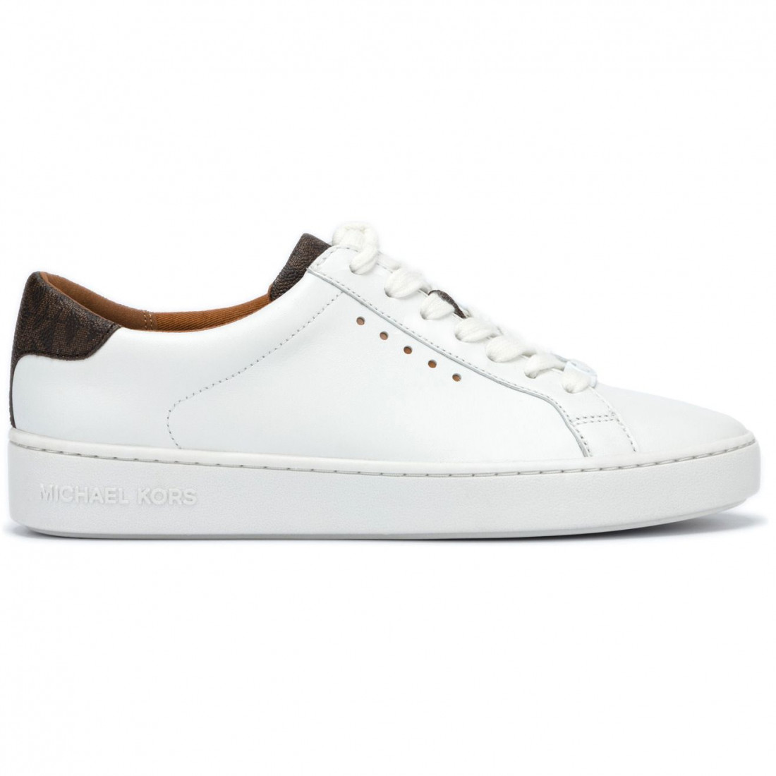 michael kors white leather slip on sneakers