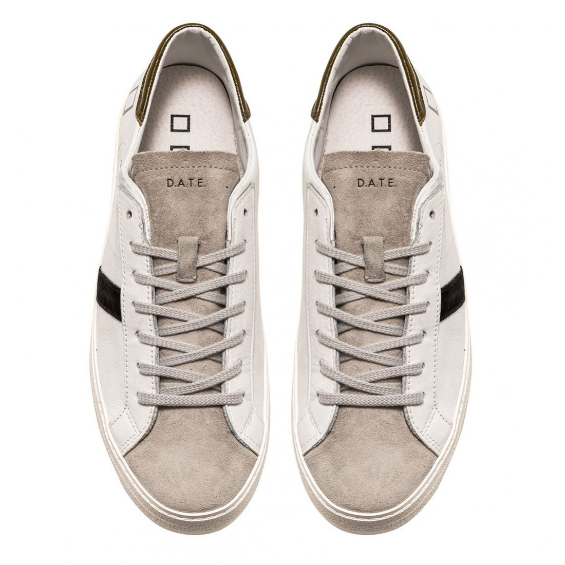 Men S D A T E Hill Low Sneakers In White Leather