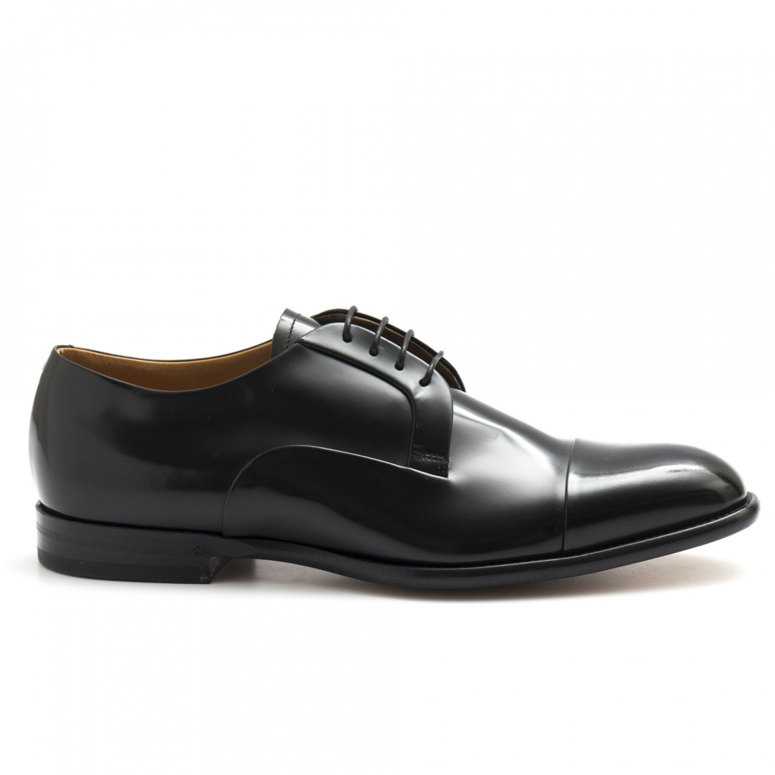Black brushed leather FABI Alexandr derby shoes