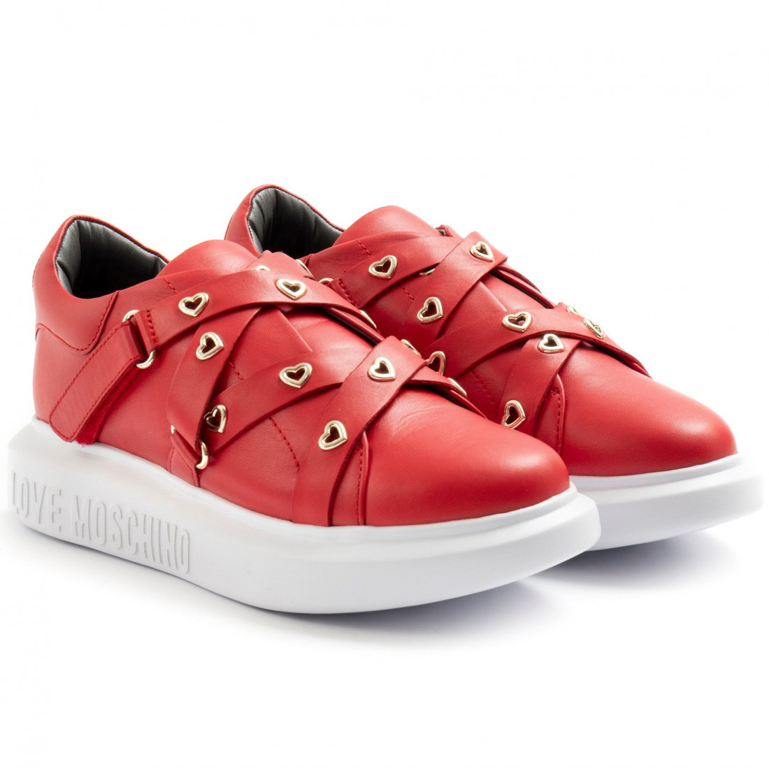 moschino red sneakers
